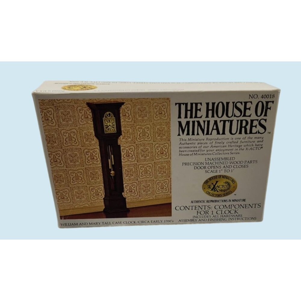 The House Of Miniatures William & Mary Tall Case Clock Model Kit No. 40018